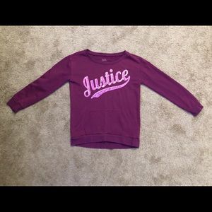 Justice sweater size 8/10 girl youth